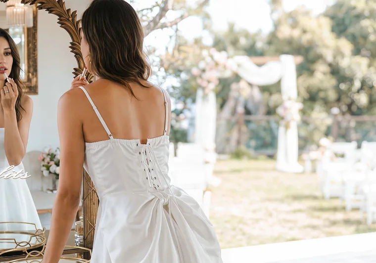 A WDIRARA guest dress photographed at a wedding