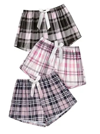 Plaid Sleep Set, Pink