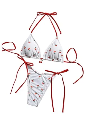 Halter Swimsuit, White (Small)