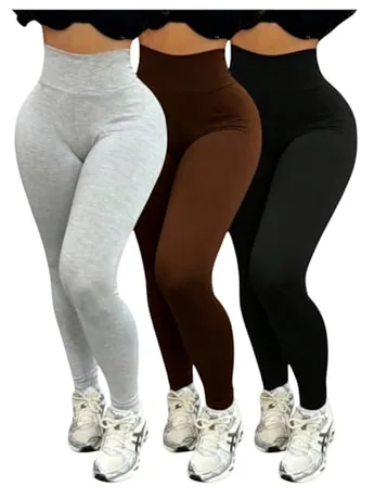 High Waisted Leggings, Black (Small)
