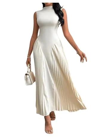 Sleeveless Dress, Apricot