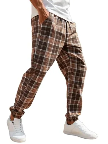 Plaid Trousers, Brown
