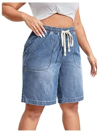 Plus Size Wide Leg Denim Jeans