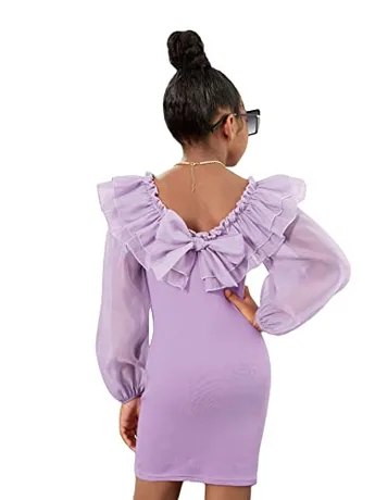 Mini Mesh Dress, Lilac