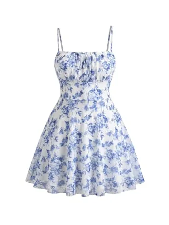 Plus Size Mesh Dress, Blue