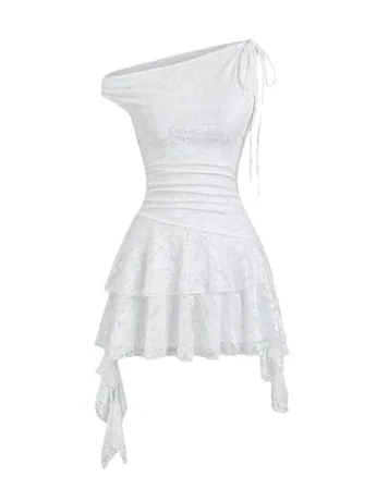 Lace Dress, White