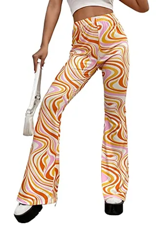 High Waisted Trousers, Orange