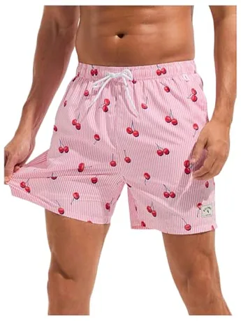 Graphic Shorts, Pink (drawstring)