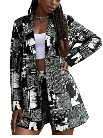 Long Sleeve Blazer, Black