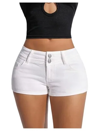 Mini Denim Jeans, White