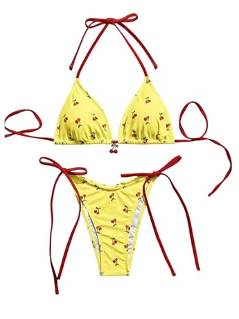 Halter Swimsuit, Yellow