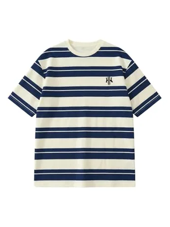 Short Sleeve Striped T-Shirt, Blue