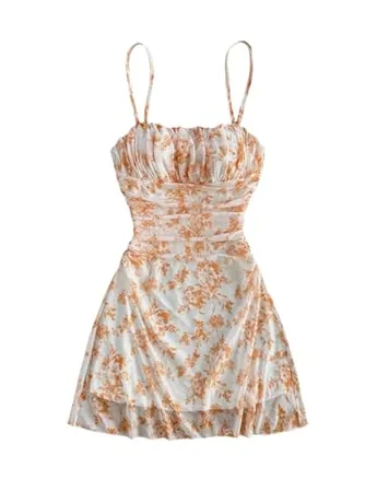 Mini Mesh Dress, Yellow (X-Small)