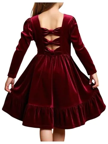 Velvet Dress, Burgundy