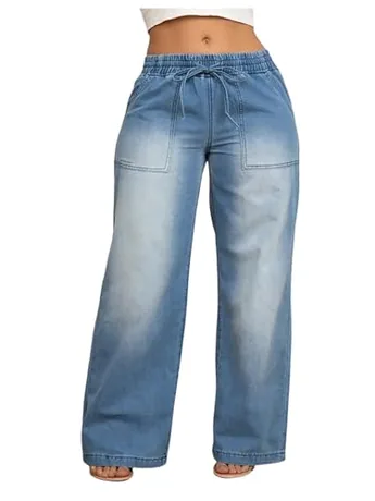 Plus Size Wide Leg Denim Jeans (3X-Large Plus)