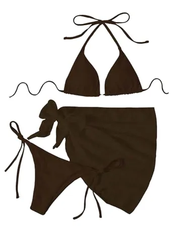 Halter Swimsuit, Coffee