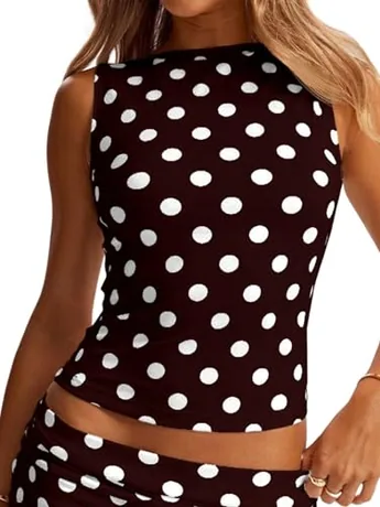 Sleeveless Tank Top, Coffee (XX-Large)