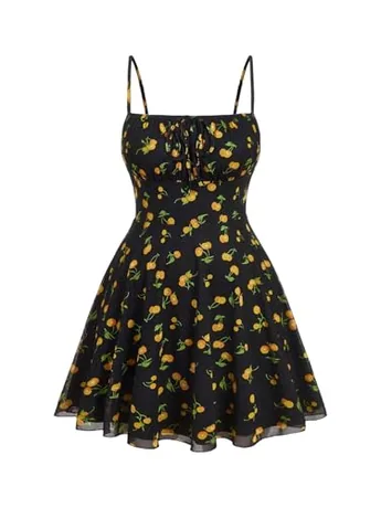 Plus Size Mesh Dress, Black (4X-Large Plus)