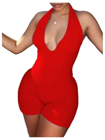 Lace Jumpsuit, Red