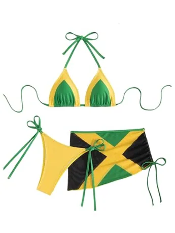 Graphic Swimsuit, Yellow