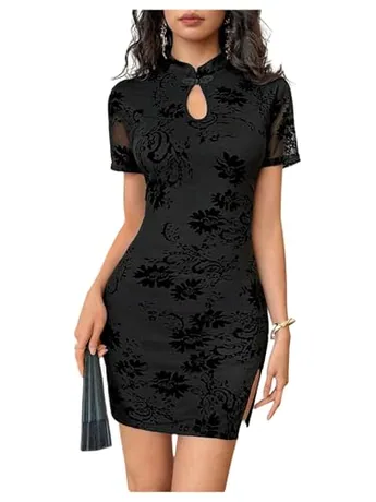 Mini Mesh Dress, Black