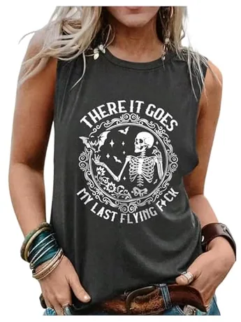 Graphic Tank Top, Grey