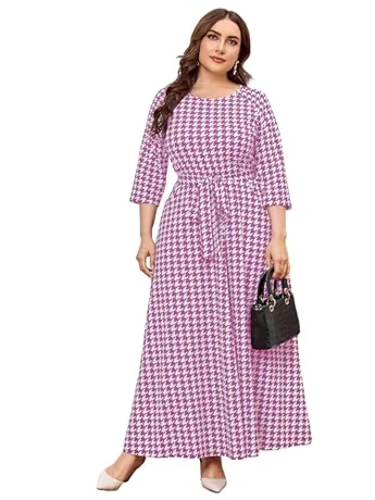 Plus Size Maxi Dress, Purple (4X-Large Plus)