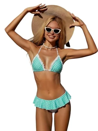 Ruffle Swimsuit, Mint