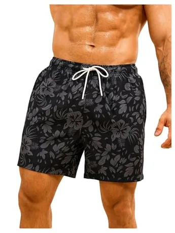 Floral Shorts, Grey
