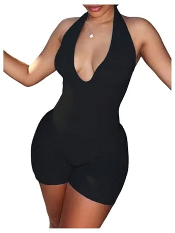 Lace Jumpsuit, Black (Large)