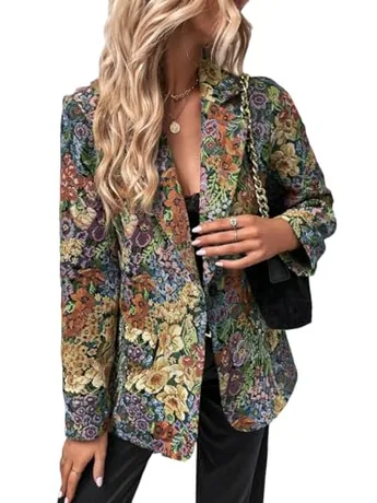 Floral Blazer, Multicolour
