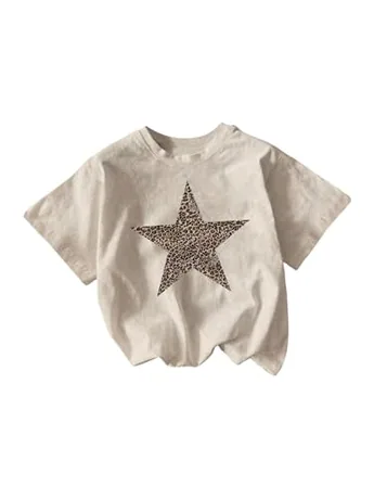 Short Sleeve Graphic T-Shirt, Apricot