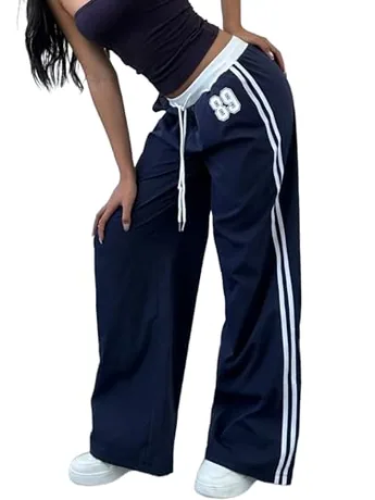 Wide Leg Graphic Leggings, Blue