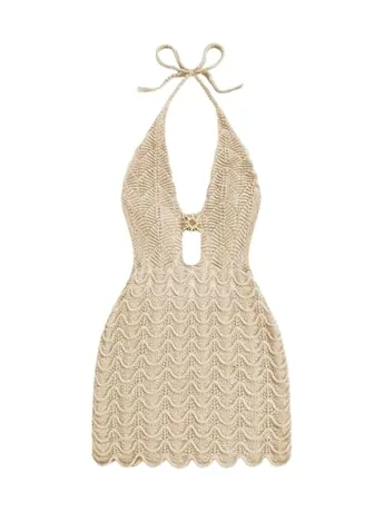 Knit Dress, Apricot (Medium)