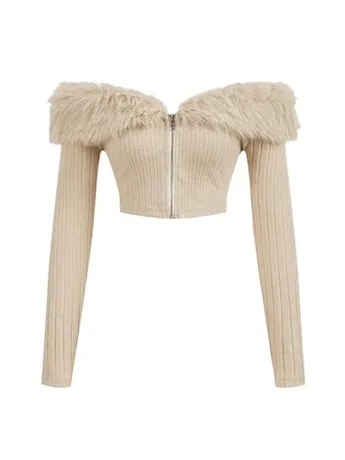 Off Shoulder Jacket, Khaki