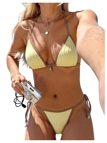 Halter Swimsuit, Yellow