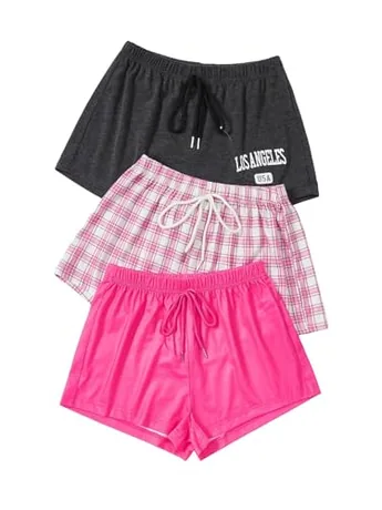 Plaid Sleep Set, Pink