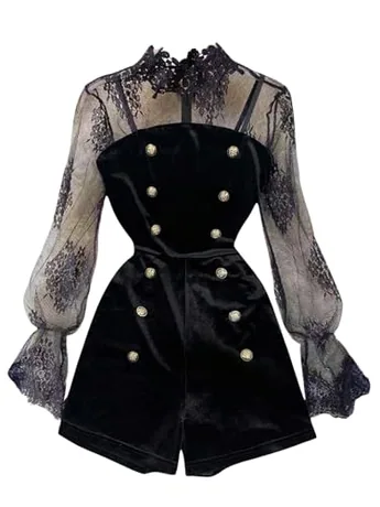 Lace Jumpsuit, Black