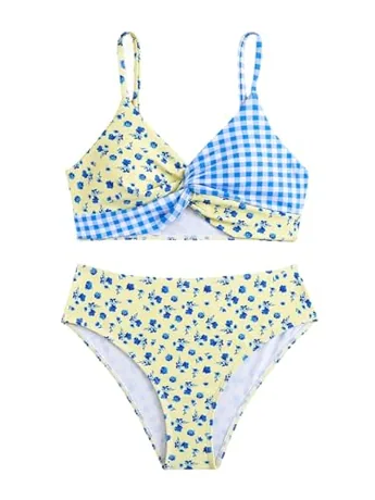 Floral Swimsuit, Yellow (16 Years)