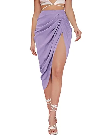 Satin Skirt, Purple