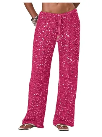 Sequin Swimsuit, Hot Pink