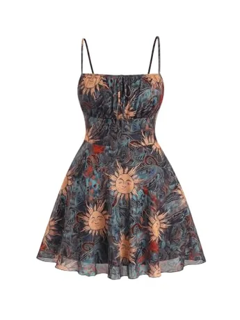 Plus Size Mesh Dress, Multicolour