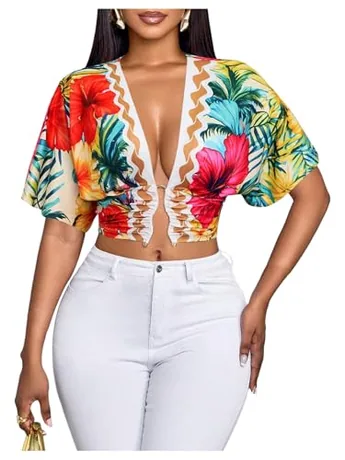 Short Sleeve Blouse, Yellow