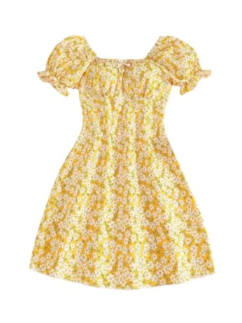 Floral Dress, Yellow (16 Years)
