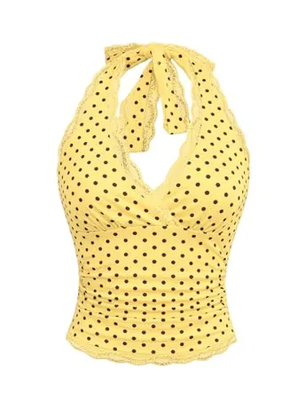 Leopard Cami, Yellow (Large)