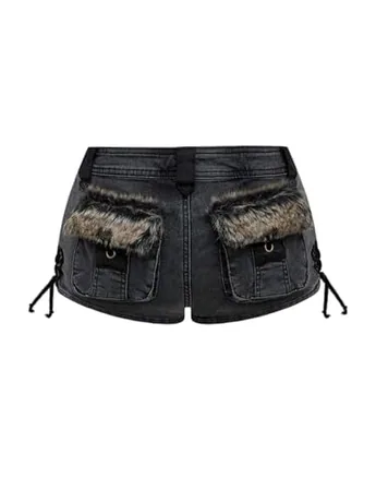 Mini Lace Jeans, Grey (Large)