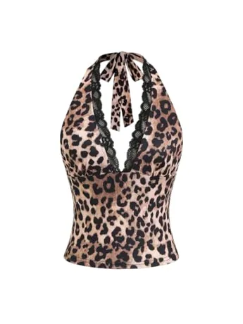 Sleeveless Lace Top, Coffee