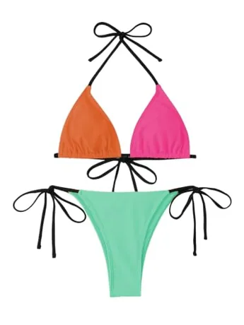 Halter Swimsuit, Orange