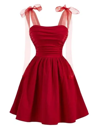 Ruched Dress, Red (Small)