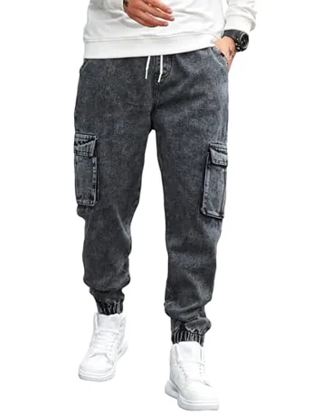 Denim Jeans, Grey (drawstring)